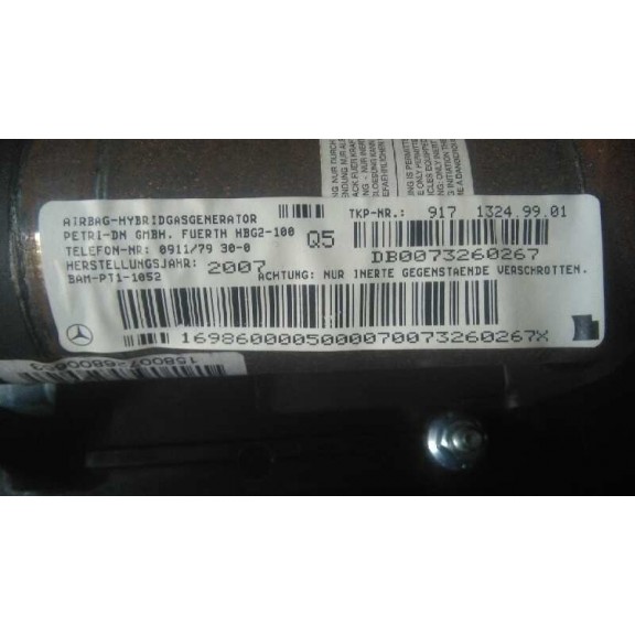 Recambio de salpicadero para mercedes-benz clase b (w245) 180 cdi (245.207) referencia OEM IAM A1696800887  AIRBAG