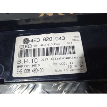 Recambio de mando climatizador para audi a8 (4e2) 3.7 quattro referencia OEM IAM 4E0820043 4E0820043 