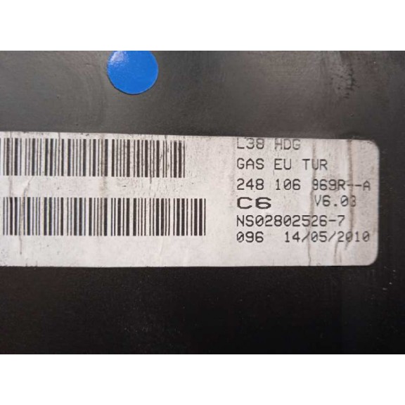 Recambio de cuadro instrumentos para renault fluence dynamique referencia OEM IAM 248106969R 248106969R 230KMH--7000RPM