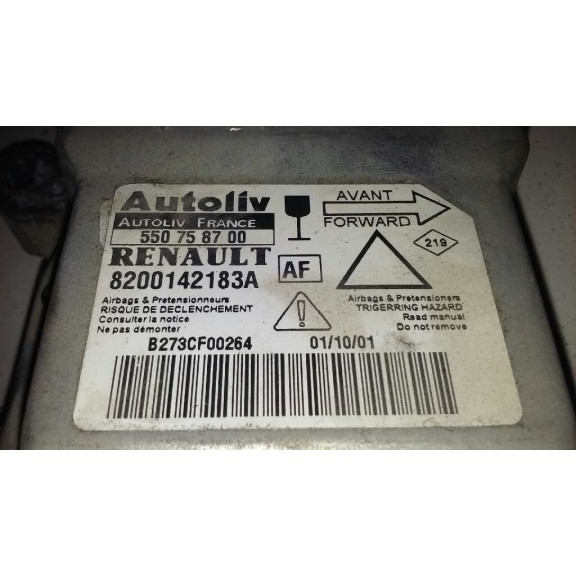 Recambio de centralita airbag para renault laguna ii (bg0) 1.8 cat referencia OEM IAM 8200142183A  
