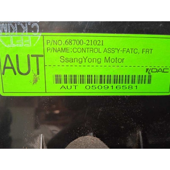 Recambio de mando climatizador para ssangyong rodius xdi premium referencia OEM IAM 6870021021 6870021021 