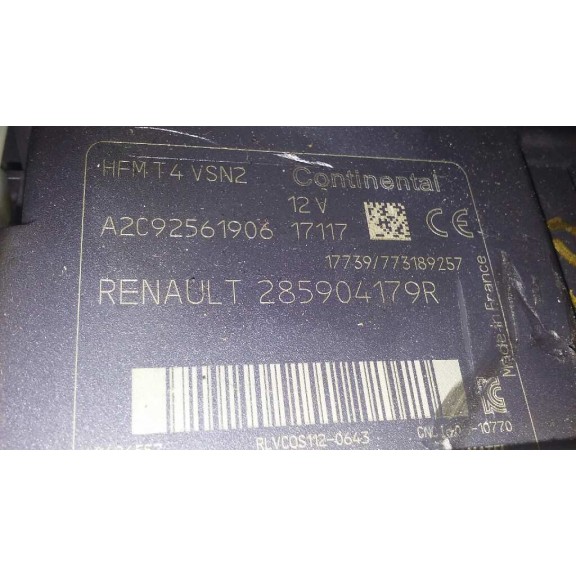 Recambio de conmutador de arranque para renault captur luxe referencia OEM IAM 285904179R  