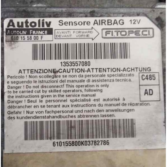 Recambio de centralita airbag para peugeot bipper básico referencia OEM IAM 1353557080  