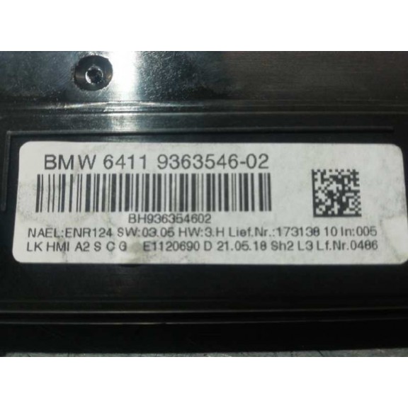 Recambio de mando climatizador para bmw serie m2 coupe (f87) basis referencia OEM IAM 936354602  