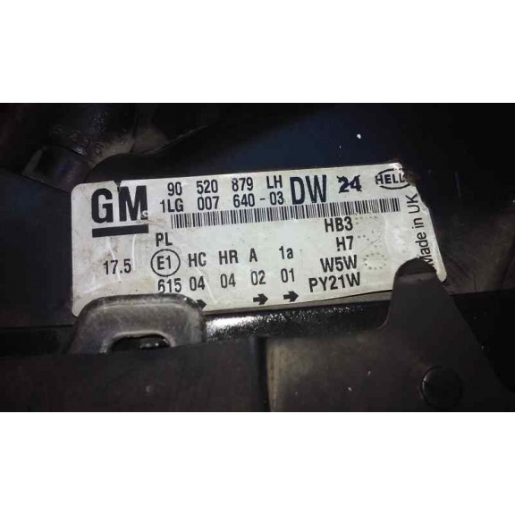 Recambio de faro izquierdo para opel astra g berlina elegance referencia OEM IAM 90520879 BIFARO TOCADO - PLATA