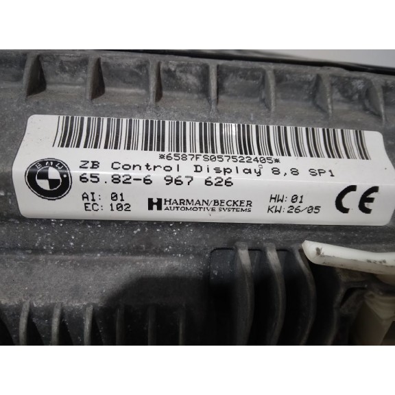 Recambio de display para bmw serie 7 (e65/e66) 750i referencia OEM IAM 65826967626  