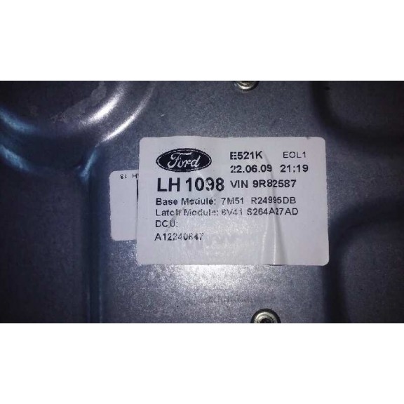 Recambio de elevalunas trasero izquierdo para ford kuga (cbv) 2.0 tdci cat referencia OEM IAM 7M51R24995DB PANEL SIN MOTOR