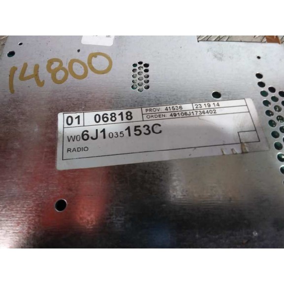 Recambio de sistema audio / radio cd para seat ibiza (6j5) reference referencia OEM IAM 6J1035153C  