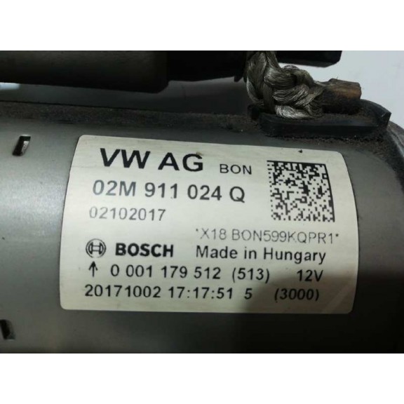 Recambio de motor arranque para audi a1 sportback (8xf) adrenalin referencia OEM IAM 02M911024Q 02M911021G 02M911024J