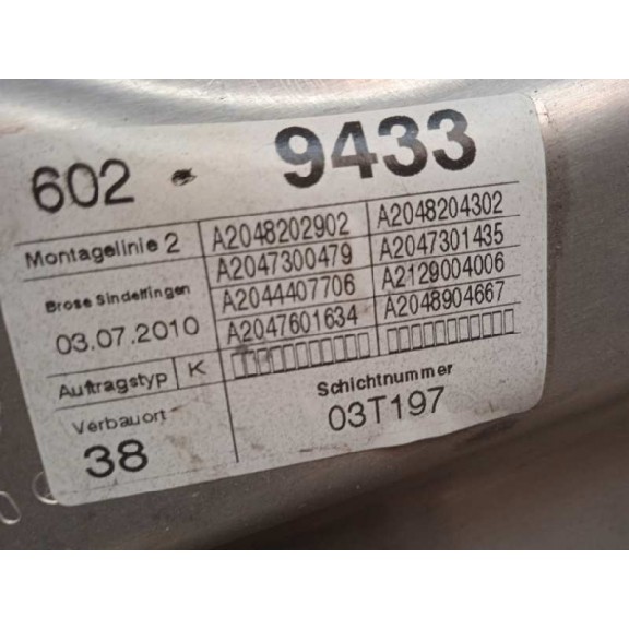 Recambio de elevalunas trasero derecho para mercedes-benz clase c (w204) berlina 2.2 cdi cat referencia OEM IAM A2047300479 SOLO