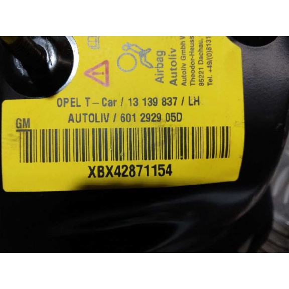 Recambio de airbag lateral delantero izquierdo para opel astra h berlina cosmo referencia OEM IAM 13139837LH  601292905D