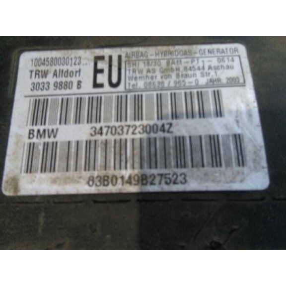 Recambio de airbag lateral delantero izquierdo para bmw serie 3 berlina (e46) 320d referencia OEM IAM 34703723004Z  