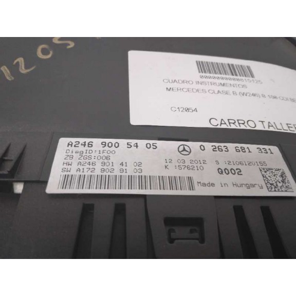 Recambio de cuadro instrumentos para mercedes-benz clase b (w246) b 180 cdi be (246.200) referencia OEM IAM A2469005405 02636813
