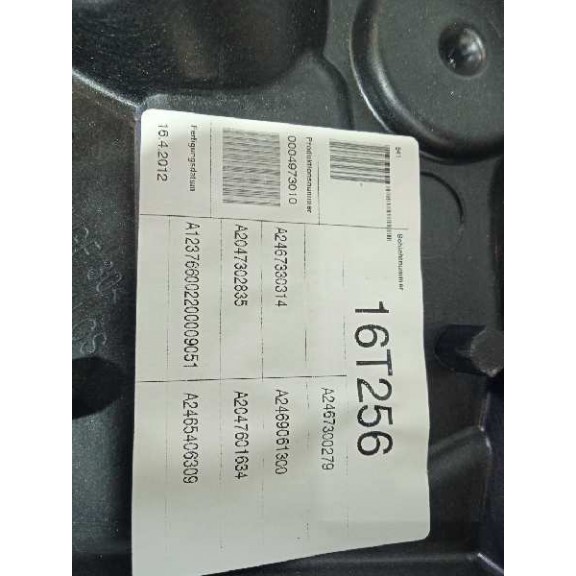 Recambio de elevalunas trasero derecho para mercedes-benz clase b (w246) b 180 cdi be (246.200) referencia OEM IAM A2467300279 A