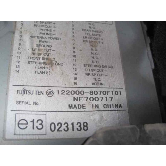 Recambio de sistema audio / radio cd para chevrolet epica lt referencia OEM IAM 96628256 1220008070F 