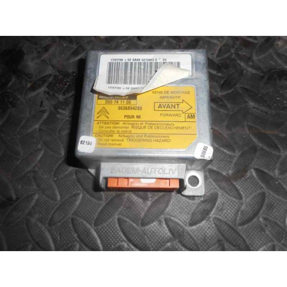 Recambio de centralita airbag para citroën xsara break 1.9 td exclusive referencia OEM IAM 9636894280  