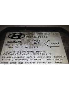 Recambio de centralita airbag para hyundai coupe (rd) 2.0 fx referencia OEM IAM 9591027000   2