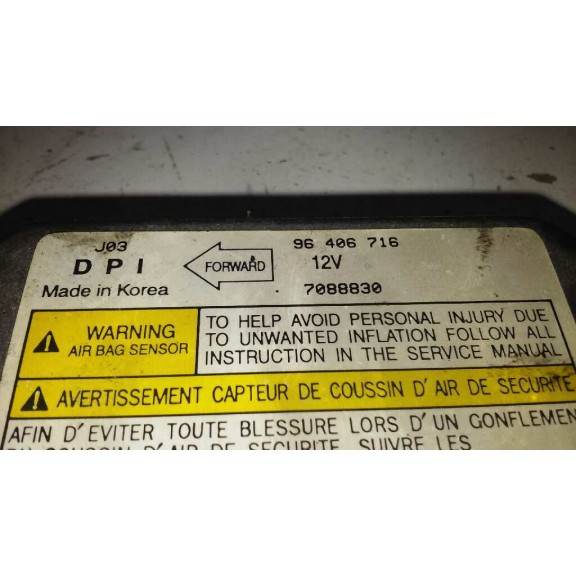Recambio de centralita airbag para daewoo nubira berlina se referencia OEM IAM 96406716  