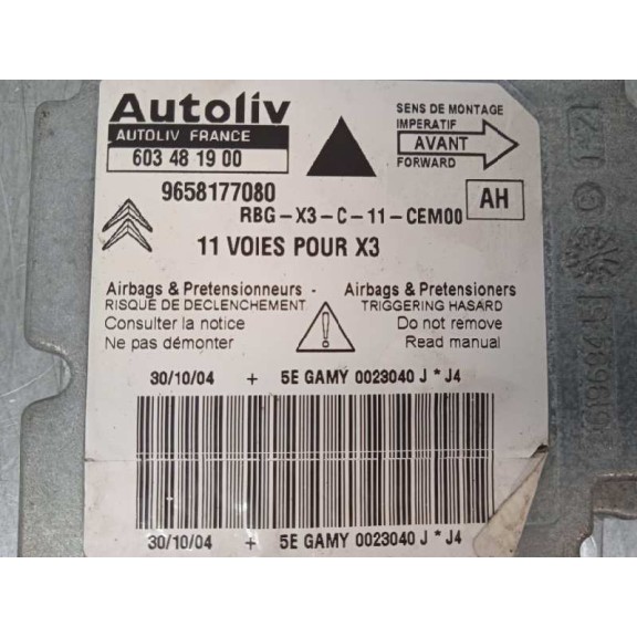 Recambio de centralita airbag para citroën c5 berlina attraction referencia OEM IAM 9658177080 603481900 