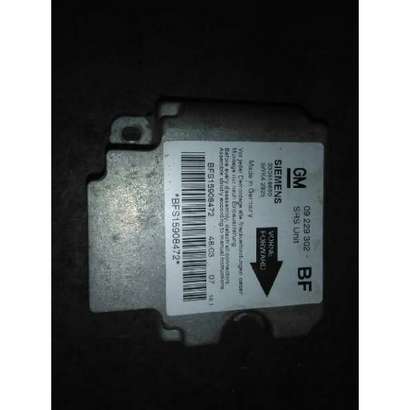 Recambio de centralita airbag para opel astra g berlina club referencia OEM IAM 09229302  