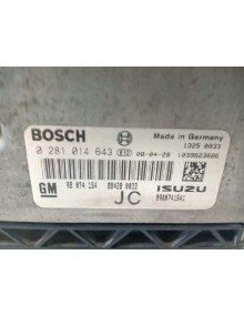 Recambio de centralita motor uce para opel astra gtc cosmo referencia OEM IAM 0281014643   2