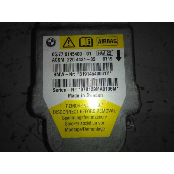 Recambio de centralita airbag para bmw serie 5 berlina (e60) 520d referencia OEM IAM   