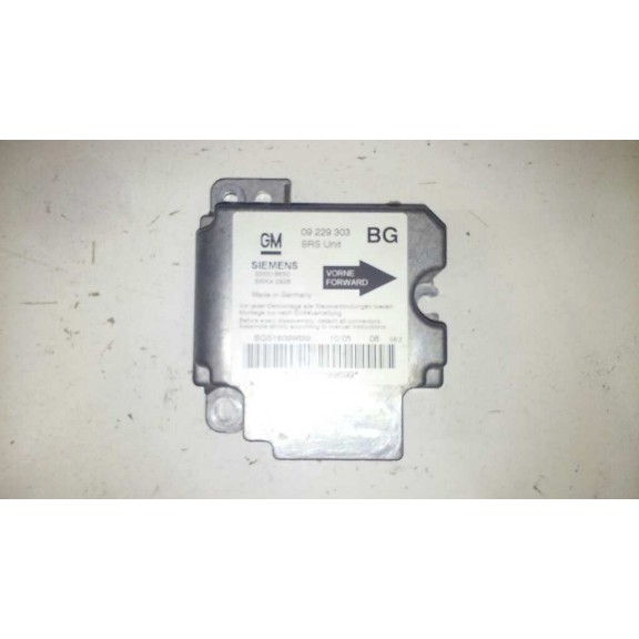 Recambio de centralita airbag para opel zafira a blue line referencia OEM IAM 09229303  