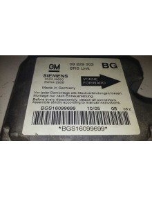 Recambio de centralita airbag para opel zafira a blue line referencia OEM IAM 09229303   2