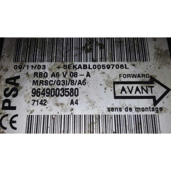 Recambio de centralita airbag para citroën c2 x referencia OEM IAM 9649003580  