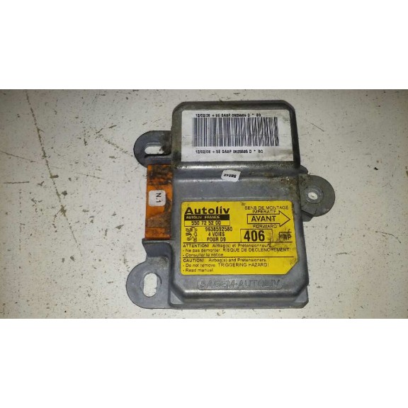 Recambio de centralita airbag para peugeot 406 berlina (s1/s2) stdt referencia OEM IAM 9638592580  