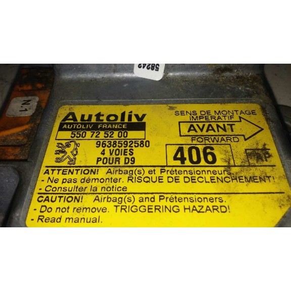 Recambio de centralita airbag para peugeot 406 berlina (s1/s2) stdt referencia OEM IAM 9638592580  