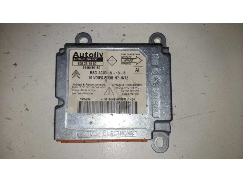Recambio de centralita airbag para citroën xsara break 2.0 hdi exclusive (66kw) referencia OEM IAM 9656569180 9656569180 