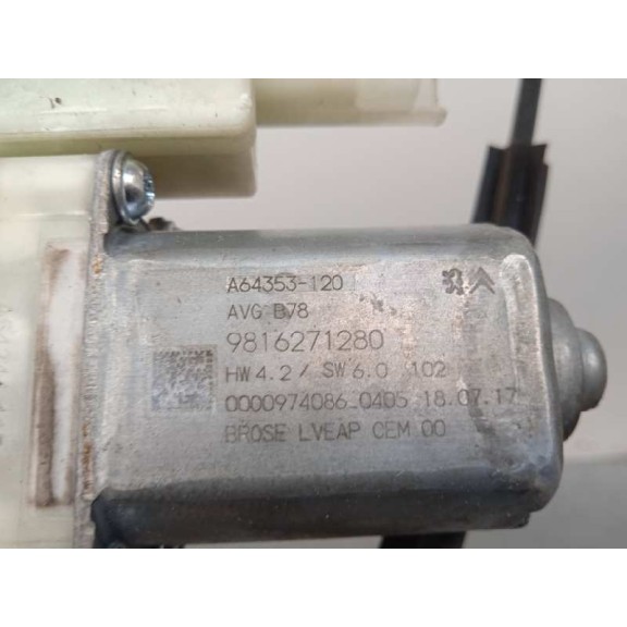 Recambio de elevalunas delantero izquierdo para citroën c4 picasso intensive referencia OEM IAM 9816272580 9816271280 6 PINS