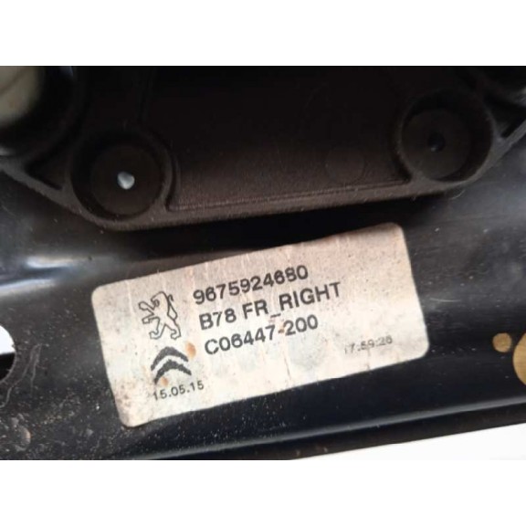 Recambio de elevalunas delantero derecho para citroën c4 picasso intensive referencia OEM IAM 9675924680 9675288880 5 CABLES