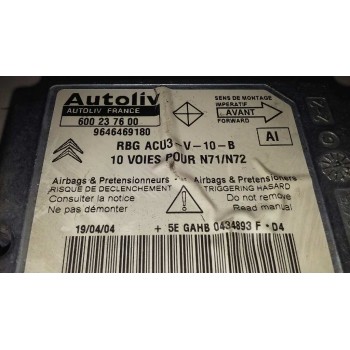 Recambio de centralita airbag para citroën xsara break 2.0 hdi exclusive (66kw) referencia OEM IAM 9656569180 9656569180 