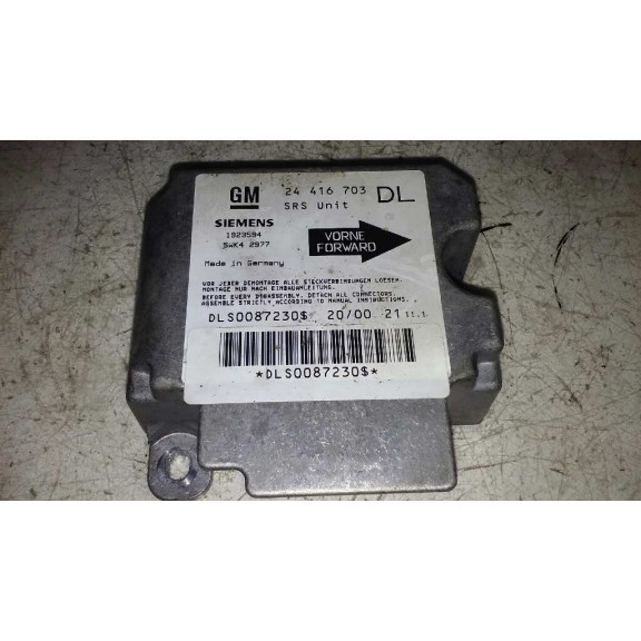 Recambio de centralita airbag para opel astra g berlina comfort referencia OEM IAM 24416703DL  