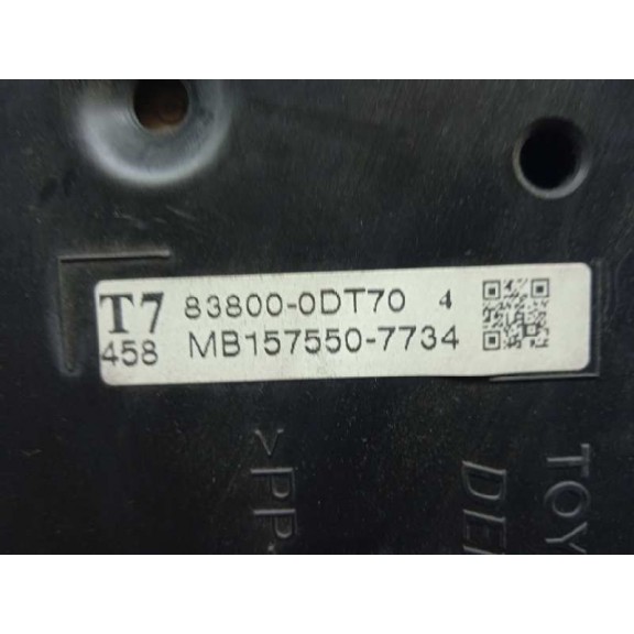 Recambio de cuadro instrumentos para toyota yaris hsd active referencia OEM IAM 838000DT70 MB1575507734 220KMH