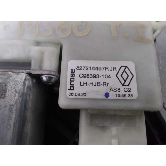 Recambio de elevalunas trasero izquierdo para renault captur ii intens referencia OEM IAM 827216497 6 PIN 