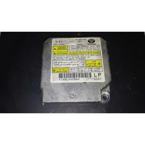 Recambio de centralita airbag para daewoo matiz cd referencia OEM IAM 96603736  