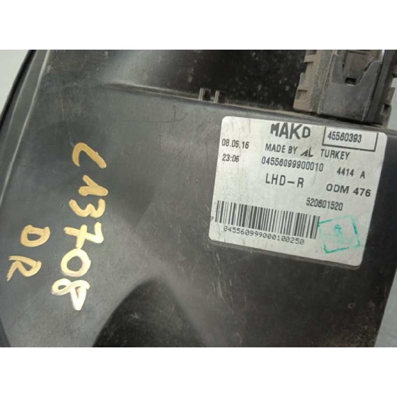 Recambio de faro derecho para fiat fiorino básico referencia OEM IAM 45560393 520601520 H4