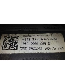 Recambio de airbag delantero derecho para audi a4 berlina (8e) 2.0 tdi referencia OEM IAM 8E1880204B   2