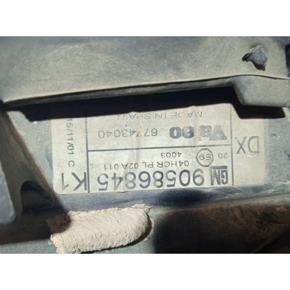 Recambio de faro derecho para opel vectra b berlina 2.0 dti referencia OEM IAM 90586845 BIFARO PULIR