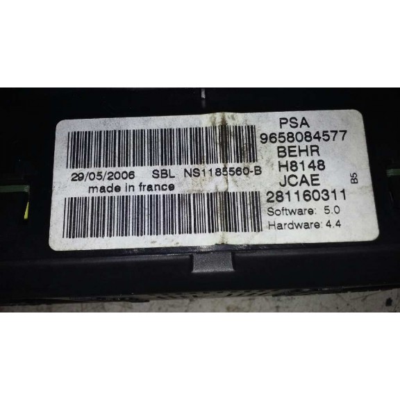 Recambio de mando climatizador para citroën c4 berlina collection referencia OEM IAM 9658084577  
