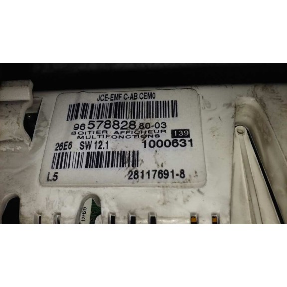 Recambio de display para citroën c4 berlina collection referencia OEM IAM 96578828  