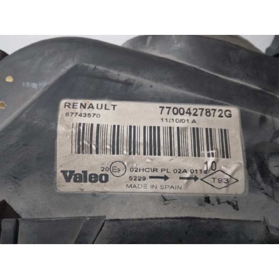 Recambio de faro izquierdo para renault megane i fase 2 classic (la..) 1.9 d expression referencia OEM IAM 7700427872G 67743570 