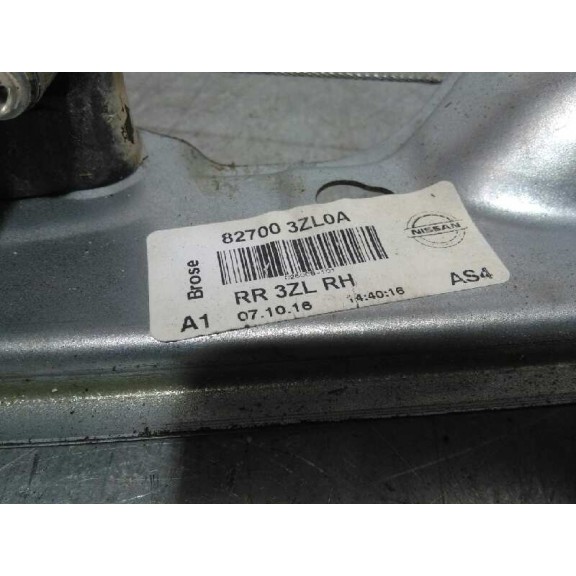 Recambio de elevalunas trasero derecho para nissan pulsar (c13) 1.2 16v cat referencia OEM IAM 827003ZL0A DE RIADA ELECTRICO DE 