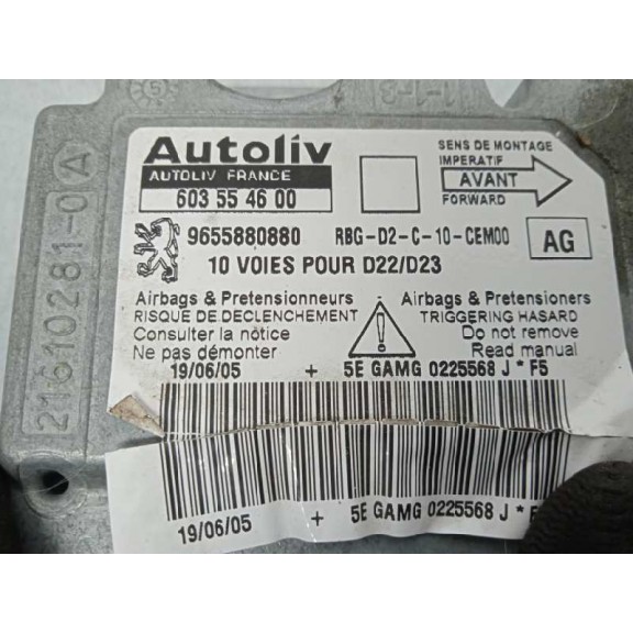 Recambio de centralita airbag para peugeot 407 st sport referencia OEM IAM 9655880880 9655880880 603554600