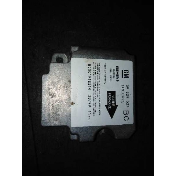 Recambio de centralita airbag para opel astra g berlina comfort referencia OEM IAM 09229037  
