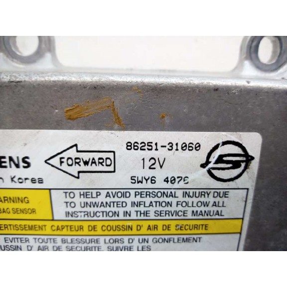 Recambio de centralita airbag para ssangyong actyon 200 xdi referencia OEM IAM 8625131060  