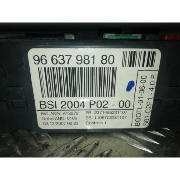 Recambio de centralita bsi para peugeot 308 sport referencia OEM IAM 9663798180  